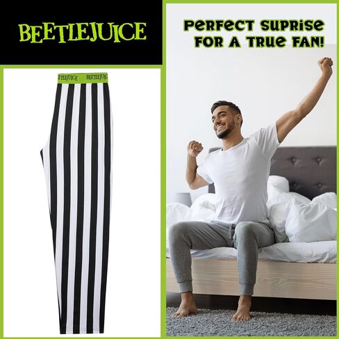 BEETLEJUICE Men's Pajama Pants, Soft Cotton Lounge Pants with Pockets in Saudi Arabia