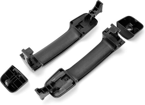 HECASA Door Handles Kit Compatible with 2007-2022 Toyota Tundra Crewmax Sequoia Glossy Black 4Pcs Full Set Replacement for 81295, 692100C010, 692170C030, 692170C010 in Saudi Arabia
