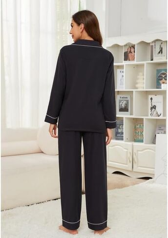 U2SKIIN Womens Button Up Pajama Sets Soft Long Sleeve Pajamas for Women Warm Flannel Knit Lounge Sets in Saudi Arabia