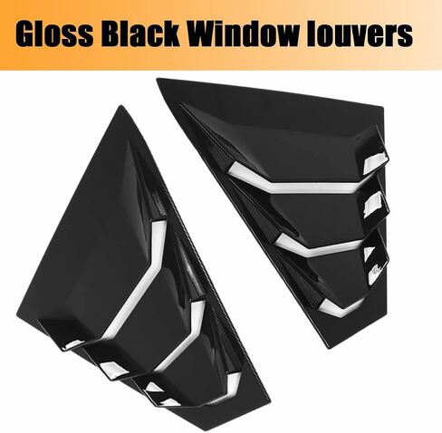 Car Rear Side Window Louvers Air Vent Scoop Shades Cover Blinds Racing Style Triangular Window Exterior Shutters Decoration for Altima 2019 2020 2021 2022 2023 2024 2025,Glossy Black in Saudi Arabia