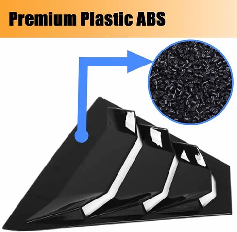 Car Rear Side Window Louvers Air Vent Scoop Shades Cover Blinds Racing Style Triangular Window Exterior Shutters Decoration for Altima 2019 2020 2021 2022 2023 2024 2025,Glossy Black in Saudi Arabia