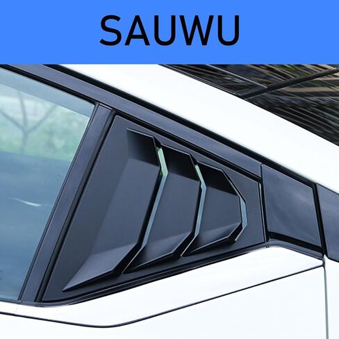 Car Rear Side Window Louvers Air Vent Scoop Shades Cover Blinds Racing Style Triangular Window Exterior Shutters Decoration for Altima 2019 2020 2021 2022 2023 2024 2025,Glossy Black in Saudi Arabia