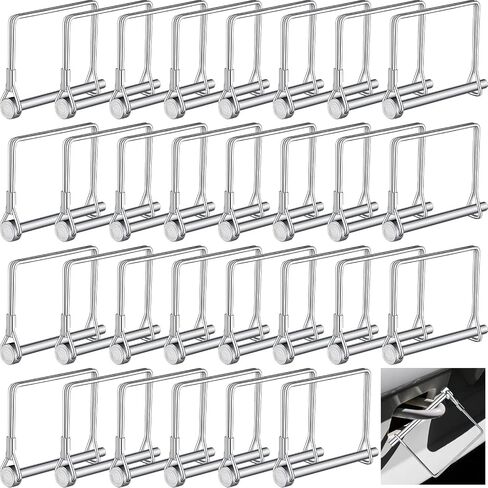 Kenning Square Trailer Coupler Pins 1/4" x 2-3/4" Shaft Locking Pto Hitch Safety Pin Carbon Steel Wire Trailer Hitch Pin for Farm Lawn Garden Hitches Trailers(30 Pcs) in Kuwait
