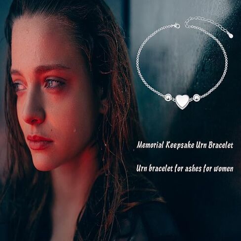 سوار جينلو على شكل جرة للرماد للنساء - 925 من الفضة الاسترليني التذكارية، سوار حرق تذكاري لرماد الأحباء in Kuwait