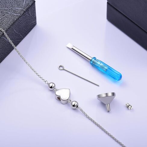 سوار جينلو على شكل جرة للرماد للنساء - 925 من الفضة الاسترليني التذكارية، سوار حرق تذكاري لرماد الأحباء in Kuwait