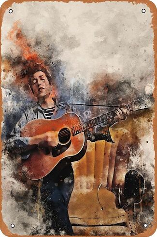 ملصق لوحة Seadlyise Bob Dylan من القصدير المعدني، علامة فنية جدارية عتيقة مقاس 8x12 بوصة in Kuwait