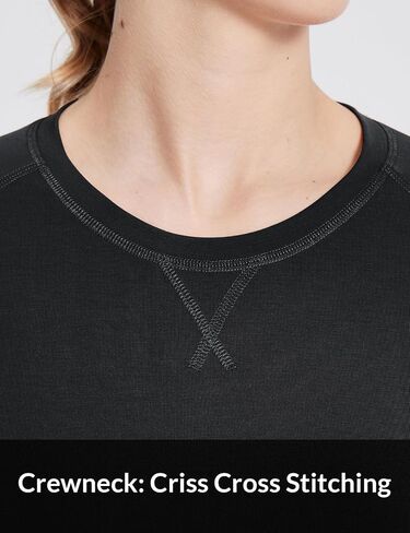 BALEAF Women's Long Sleeve Workout Tops Loose Athletic Shirts Crew Neck Yoga Top Running Hiking Raglan Tee SPF in Saudi Arabia