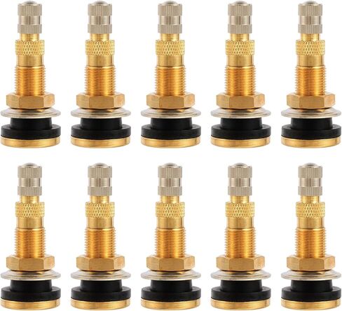 TR618A Brass Truck Tire Valve Stems, Clamp-in Valve Stem for Tubeless Industrial and Agricultural Wheels, his fits All Standard 5/8" Valve stem Holes and is 2.12" inches Long, Pack of 2 in Saudi Arabia