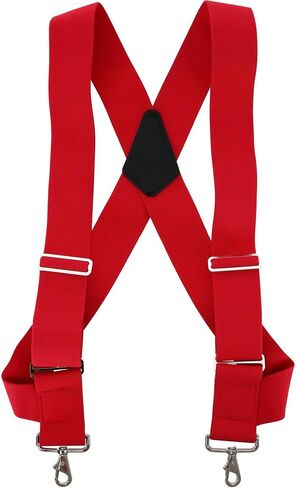 CTM® Men's Elastic Side Clip Metal Swivel Hook Trucker Suspenders in Saudi Arabia