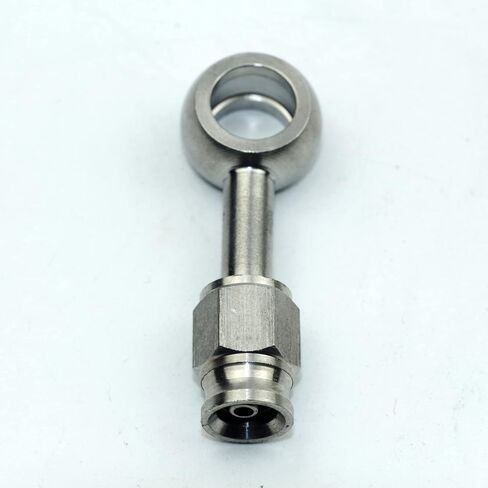2pcs stainless steel straight / 0 degree female AN3-3 3AN to metric M10 10mm 0.4in banjo bolt eye brake hose fitting adapter in Saudi Arabia
