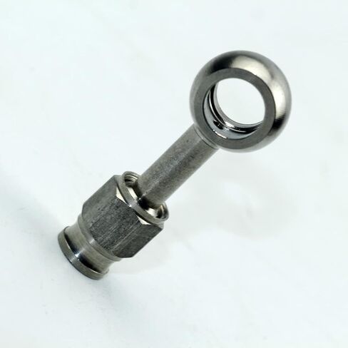 2pcs stainless steel straight / 0 degree female AN3-3 3AN to metric M10 10mm 0.4in banjo bolt eye brake hose fitting adapter in Saudi Arabia