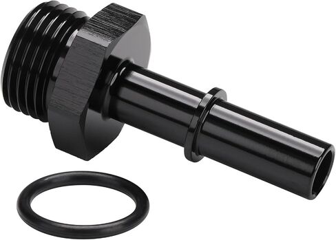 8AN -8 ORB ذكر إلى 3/8 "SAE قطع الاتصال السريع توصيل ذكر دفع على EFI محول تركيب الوقود مستقيم الألومنيوم الأسود in Kuwait