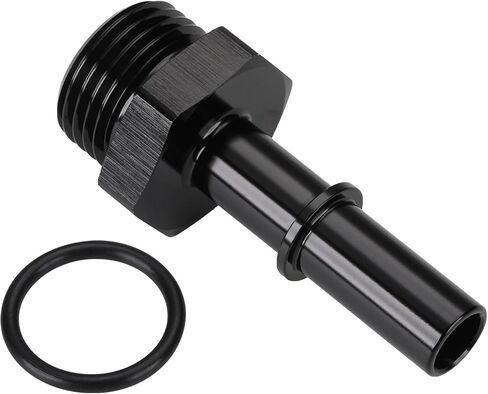 8AN -8 ORB ذكر إلى 3/8 "SAE قطع الاتصال السريع توصيل ذكر دفع على EFI محول تركيب الوقود مستقيم الألومنيوم الأسود in Kuwait