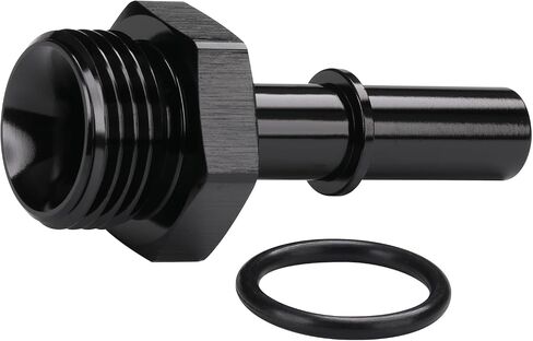 8AN -8 ORB ذكر إلى 3/8 "SAE قطع الاتصال السريع توصيل ذكر دفع على EFI محول تركيب الوقود مستقيم الألومنيوم الأسود in Kuwait