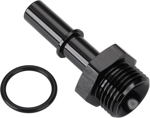 8AN -8 ORB ذكر إلى 3/8 "SAE قطع الاتصال السريع توصيل ذكر دفع على EFI محول تركيب الوقود مستقيم الألومنيوم الأسود in Kuwait