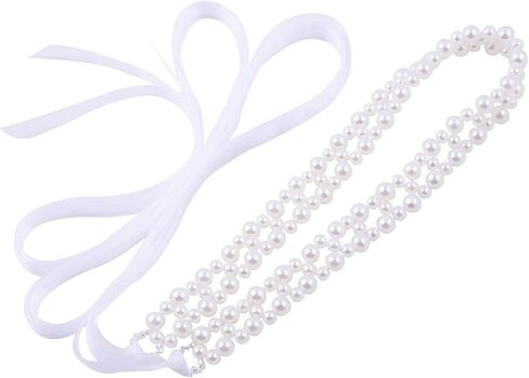 Pearl Belt Sash Brial Belt Wedding Pearl Belt,Pearl Sash for Flower Girls Wedding Dress Bride Bridesmaid Dresses in Kuwait