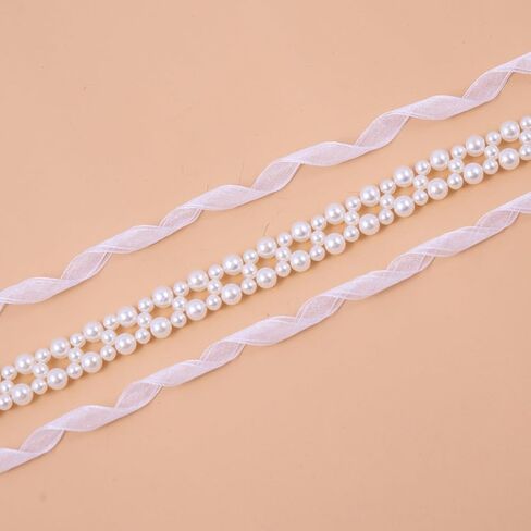 Pearl Belt Sash Brial Belt Wedding Pearl Belt,Pearl Sash for Flower Girls Wedding Dress Bride Bridesmaid Dresses in Kuwait