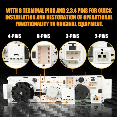 RANSOTO 599-217 وحدة التحكم في المناخ متوافقة مع 1996-2020 Chevy Express GMC Savana C4500 C5500 C6500 C7500 Kodiak Topkick Heater A/C مفتاح التحكم استبدال 15073274 in Kuwait