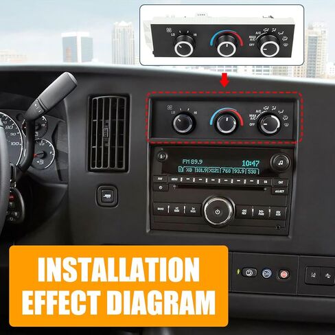 RANSOTO 599-217 وحدة التحكم في المناخ متوافقة مع 1996-2020 Chevy Express GMC Savana C4500 C5500 C6500 C7500 Kodiak Topkick Heater A/C مفتاح التحكم استبدال 15073274 in Kuwait