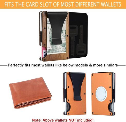 Flat Thin Credit Card Size Key Holder Sleeve - Slim Minimalist Wallet for Men and Women (2-Pack Black) in Saudi Arabia