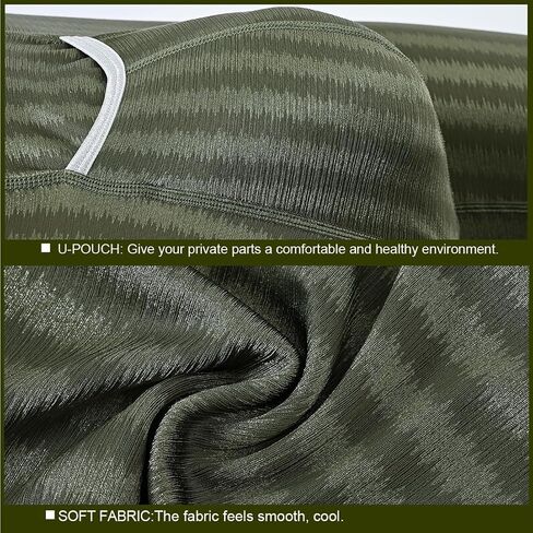 ZONBAILON Mens Underwear Stripe Ice Silk Cooling Boxer Briefs Horizontal Fly in Kuwait