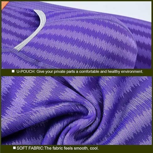 ملابس داخلية للرجال من ZONBAILON، سراويل داخلية مخططة من الحرير الجليدي للتبريد، ملابس داخلية أفقية in Kuwait