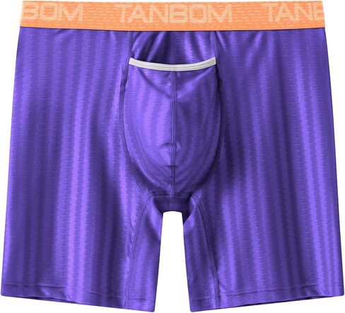 ملابس داخلية للرجال من ZONBAILON، سراويل داخلية مخططة من الحرير الجليدي للتبريد، ملابس داخلية أفقية in Kuwait