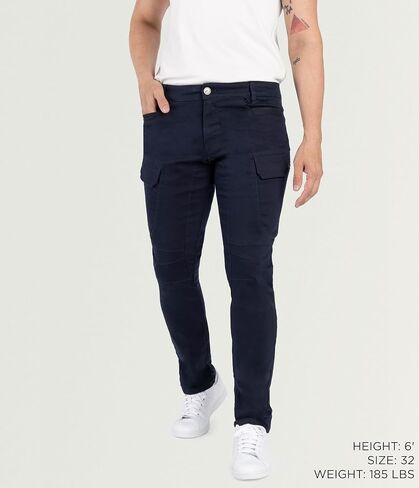 X RAY Men's Stretch Cargo Pants, Casual Flex Hiking Multi-Pocket Tactical Work Slim Fit Cargo Pants for Men in Kuwait