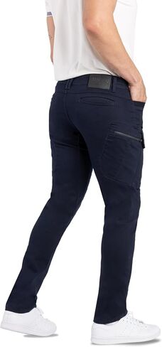 X RAY Men's Stretch Cargo Pants, Casual Flex Hiking Multi-Pocket Tactical Work Slim Fit Cargo Pants for Men in Kuwait