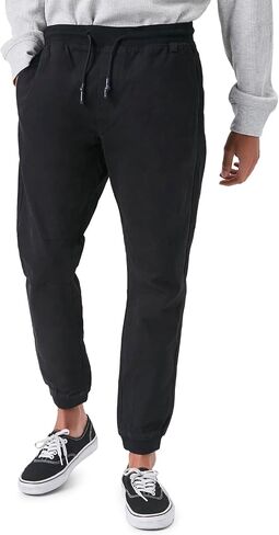 Forever 21 Men's Twill Drawstring Joggers in Saudi Arabia