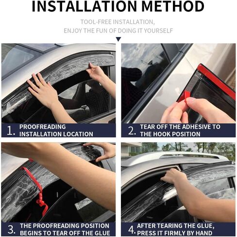 حاجب النافذة الجانبية حاجب الشمس واقي المطر فتحة التهوية يناسب فورد اكسبلورر 2020 2021 2022 2023 جديد in Kuwait