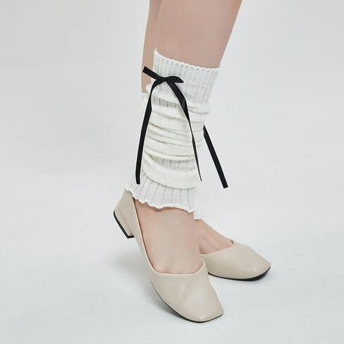 Women's Y2kWhite Black Leg Warmers Japanese Leg Warmer Winter Warm in Saudi Arabia