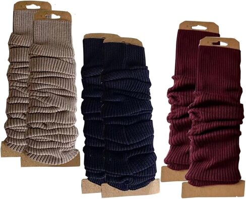 Winter Leg Warmers Warm Wool Knitted Long Boot Cuffs Topper Socks for Women in Kuwait