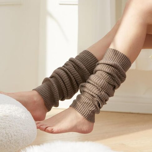 Winter Leg Warmers Warm Wool Knitted Long Boot Cuffs Topper Socks for Women in Kuwait