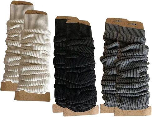 Winter Leg Warmers Warm Wool Knitted Long Boot Cuffs Topper Socks for Women in Kuwait