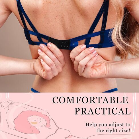 12pcs Bra Extender 2 Hook&3 Hook Elastic Bra Extenders For Women Multi Size Bra Extension Strap 2 Row&3 Row Soft Bra Hook Extender Black White Beige in Saudi Arabia