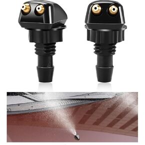 2 PCS Front Windshield Washer Nozzles, Windshield Left Right Wiper Washer Nozzle Sprayers, Windshield Squirter Nozzle Replacement for Most Cars SUVs Trucks, Car Accessories