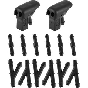 No.C2S16868 Windshield Washer Nozzle for Jaguar x Type 2002-2007 Black Front Windshield Spray Nozzles Wiper Spray Washer Jet Plastic 1 Set