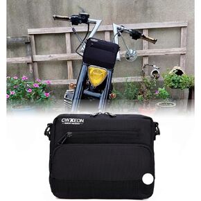 Motorcycle Handlebar Bag,Harley Handlebar Bag American Flag Tool Bag, Universal Fork Bag, Black Sissy Bar Bag,Bicycle Handlebar Bag,Front Storage Accessory Bag for Cruiser Softail Dyna Sportste