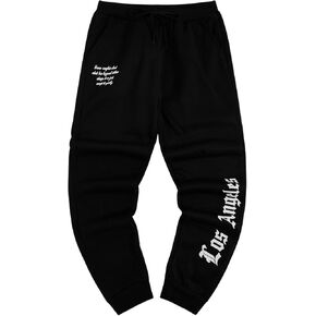 SHENHE Men's Graphic Letter Print Drawstring Sweatpants Casual Sports Joggers Pants
