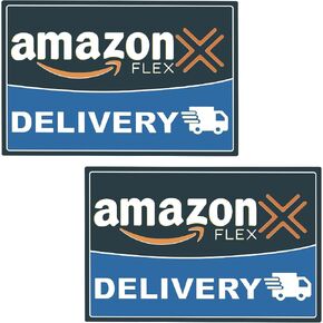 (2pcs) Flex Driver Car Magnet - Upgraded Stronger Magnetic Car Signs with Flex Delivery Driver Logo Waterproof Reusable Visible Flex Driver Gear Automotive Magnets Sign for Vehicles 05 (Blue&Black)