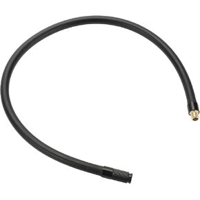 Motoforti Universal Tire Inflator Extension Tube Air Pump Extend Hose Adapter Tire Valve 19.69inch M8x0.8 10mm OD Durable Rubber Black Connector