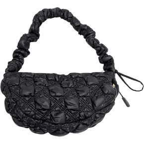 Quilted Puffer Tote Bag for Women Large Quilted Crossbody Bag Lightweight Nylon Puffy Hobo Shoulder Bag Puff Carryall