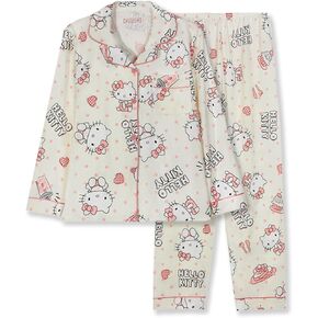 Cute Women's Pajama Sets, Cartoon Print Sleepwear Long Sleeve Shirt and Casual Pajama Pants