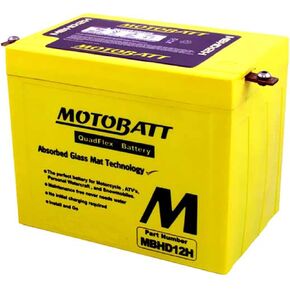 MotoBatt DB Electrical MBHD12H New Battery For Motobatt 33Ah, Harley-Davidson Fl, Flh Series 1340 1978-1984, 1200Cc 1965-1977, Ultranautics 1985-1986 Motorcycle YHD-12H Large