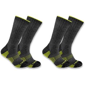 Carhartt Men's Midweight Synthetic-Wool Blend Boot Sock 2 Pack