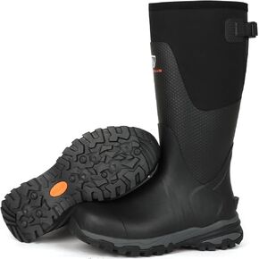Showave Men's Arctic Pro Rubber Hunting Boots with Steel Shank Insulated Rain Boots Waterproof Neoprene Mud Boots Outdoor Snow Working Boots Cold Weather