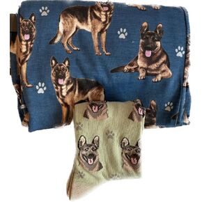 Loungewear or Sleepwear Pants German Shepherd Pajama Pants And Matching German Shepherd Socks By EsPets Size Small Multi