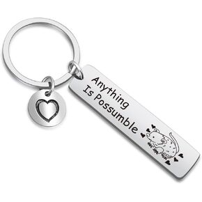 Opossum Mom Keyring Wildlife Rescue Gift Best Friend Keychain Opossum Lover Jewelry