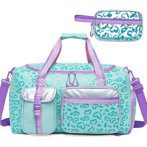 Kids Duffle Bag Girls Travel Bag Gifts Overnight Bag for Girls Women with Makeup Bag Sleepover Bag for Girls Gym Dance Bag with Shoes Compartment